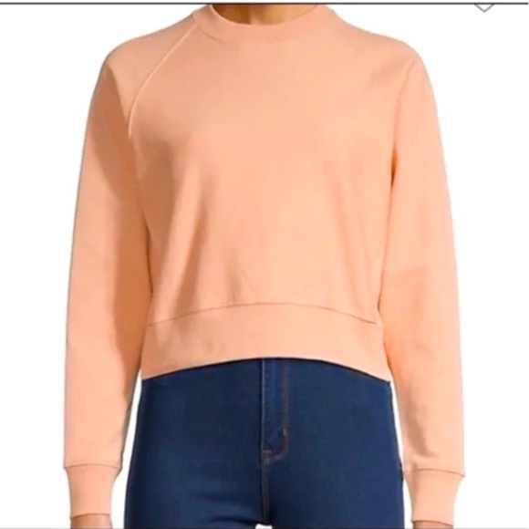 THAKOON PEACH CREWNECK SWEATSHIRT SIZE MEDIUM NWT - Picture 1 of 12